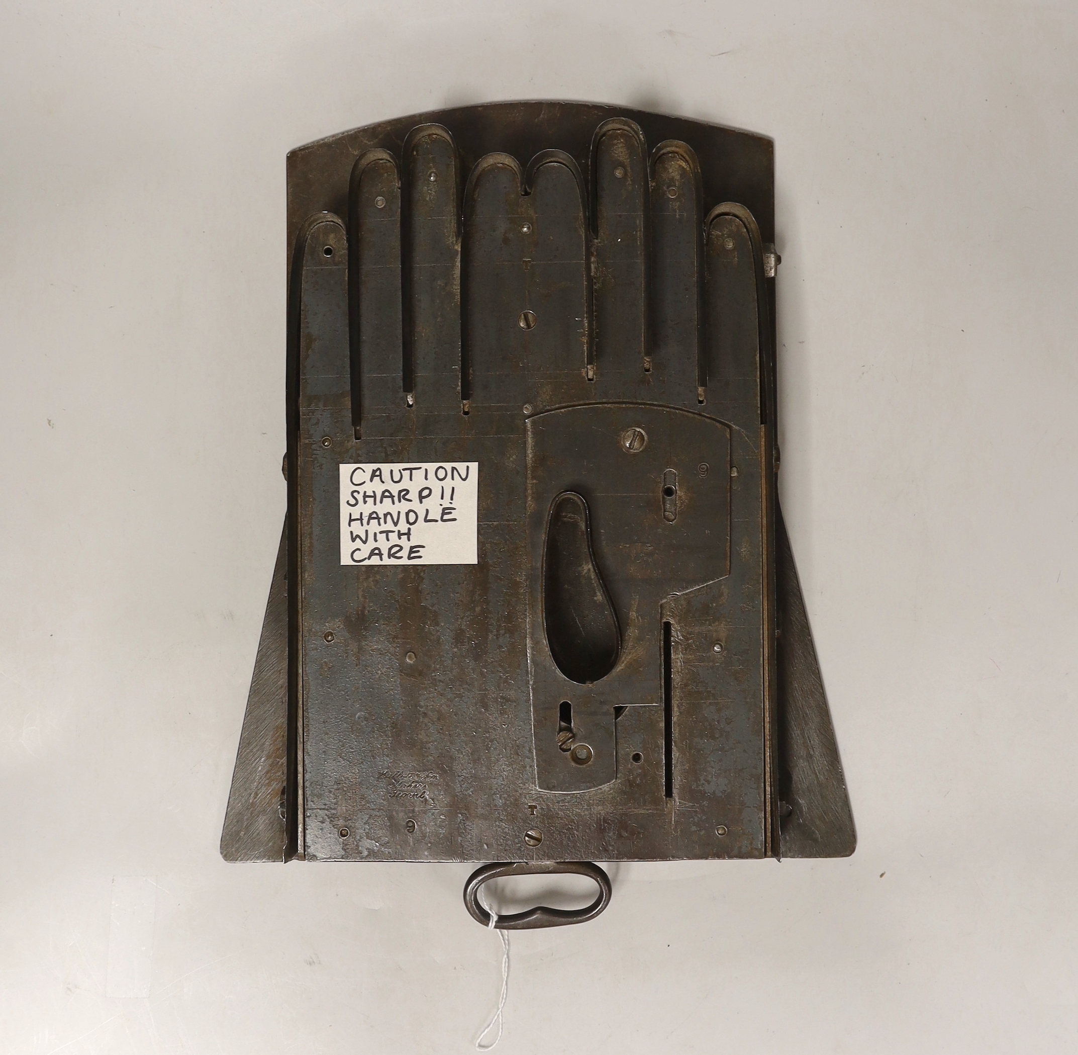 A Hallett & Son glove mould cutter